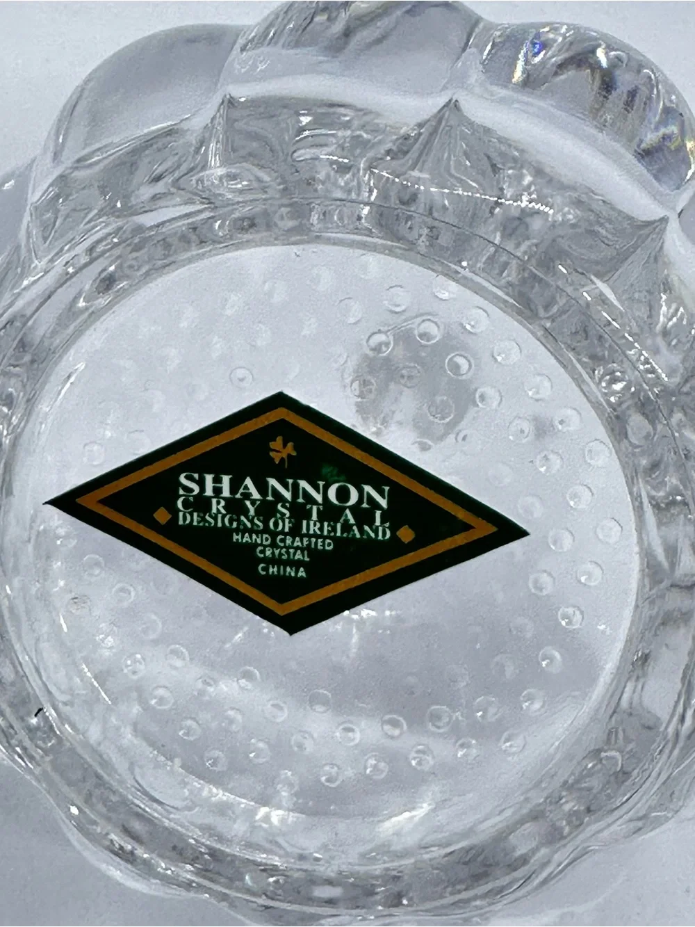 Godinger SHANNON CRYSTAL of Ireland Lead Crystal Pumpkin Salt/Pepper Shaker Set